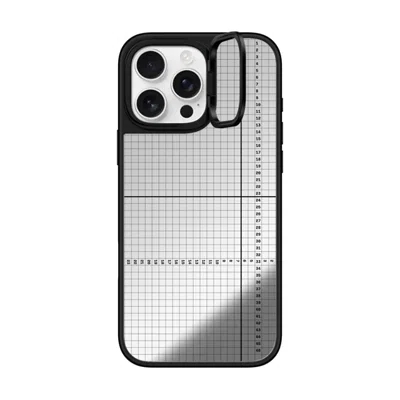 Casetify Iphone 16 Pro Max Case Silver On Black Mirror Ring Stand Case Magsafe Compatible  Metrics
