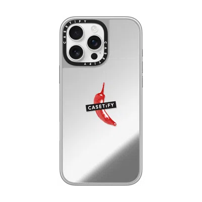 Casetify Iphone 16 Pro Max Case Silver On Silver Mirror Case Magsafe Compatible  “spicy Hot Pot Only" Casetif