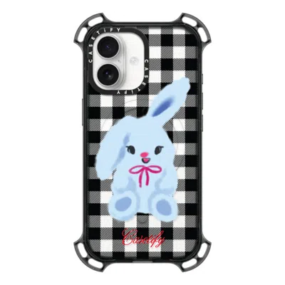 Casetify Iphone 17 Case Black Bounce Case Magsafe Compatible  Animal,cartoon Bunny With Plaid