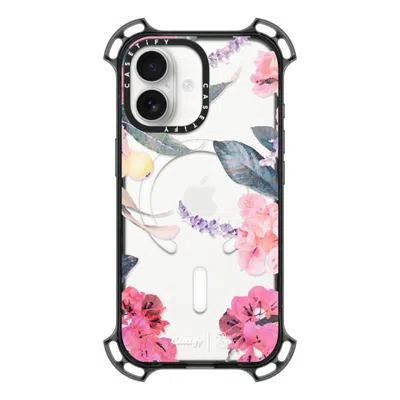 Casetify Iphone 17 Case Black Bounce Case Magsafe Compatible  Spring Design #2 - Floral Garden