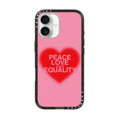 Casetify Iphone 17 Case Black Compact Case Magsafe Compatible  Peace Love And Equality