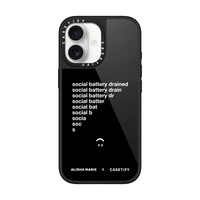 Casetify Iphone 17 Case Black Glaze Case Magsafe Compatible  Alisha Marie Social Battery Case