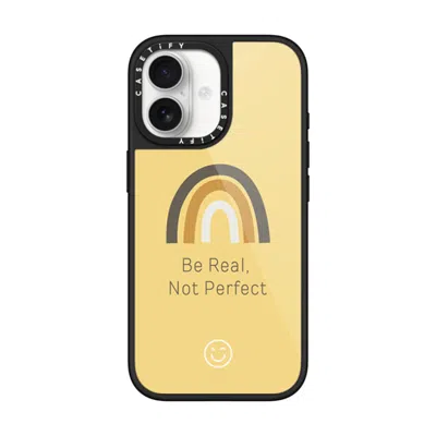 Casetify Iphone 17 Case Black Glaze Case Magsafe Compatible  Be Real, Not Perfect  In Yellow