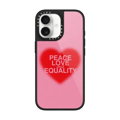 Casetify Iphone 17 Case Black Glaze Case Magsafe Compatible  Peace Love And Equality