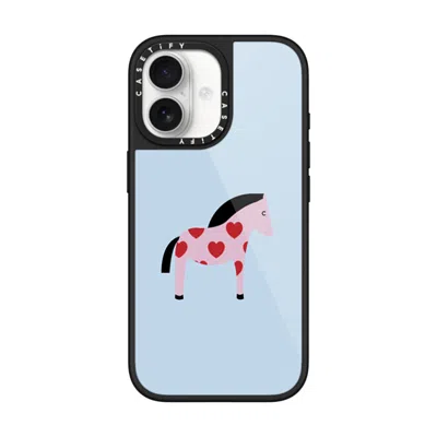 Casetify Iphone 17 Case Black Glaze Case Magsafe Compatible  Pony With Red Heart - Blue Me Away