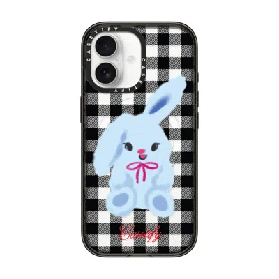 Casetify Iphone 17 Case Black Impact Case Magsafe Compatible  Animal,cartoon Bunny With Plaid