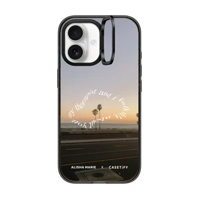 Casetify Iphone 17 Case Black Impact Ring Stand Case Magsafe Compatible  Alisha Marie Sunsets & Therapy Case 