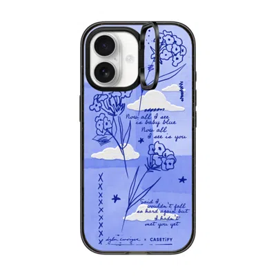 Casetify Iphone 17 Case Black Impact Ring Stand Case Magsafe Compatible  Baby Blue