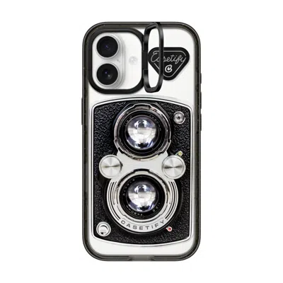 Casetify Iphone 17 Case Black Impact Ring Stand Case Magsafe Compatible  Camera Case - Vintage  In Pattern