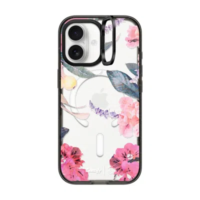 Casetify Iphone 17 Case Black Impact Ring Stand Case Magsafe Compatible  Spring Design #2 - Floral Garden Cas