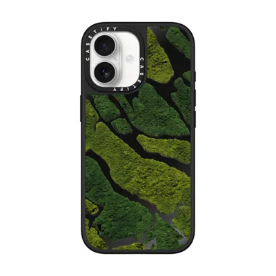 Casetify Iphone 17 Case Black On Black Mirror Case Magsafe Compatible  Nature Moss Camo