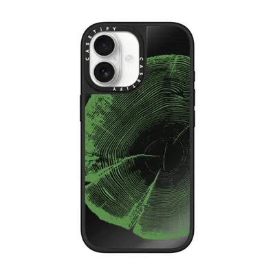 Casetify Iphone 17 Case Black On Black Mirror Case Magsafe Compatible  Nature Tree Rings