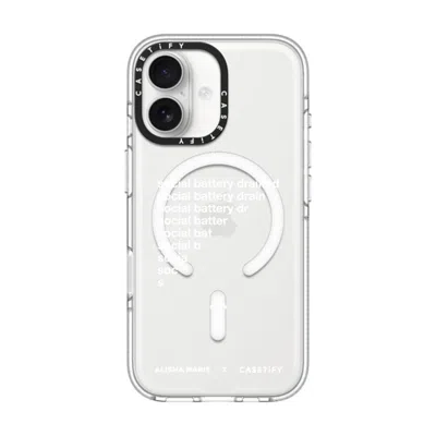 Casetify Iphone 17 Case Clear Impact Clear Case Magsafe Compatible  Alisha Marie Social Battery Case  In Transparent