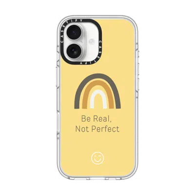 Casetify Iphone 17 Case Clear Impact Clear Case Magsafe Compatible  Be Real, Not Perfect  In Yellow
