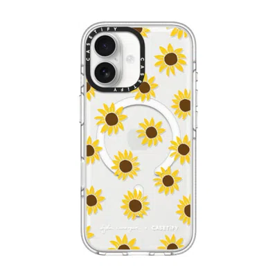 Casetify Iphone 17 Case Clear Impact Clear Case Magsafe Compatible  Secret Sunflower  In Transparent