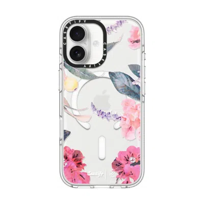 Casetify Iphone 17 Case Clear Impact Clear Case Magsafe Compatible  Spring Design #2 - Floral Garden  In Transparent