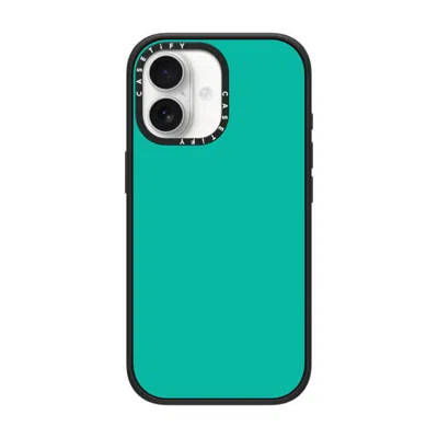 Casetify Iphone 17 Case Matte Black Impact Case Magsafe Compatible  Mint Green
