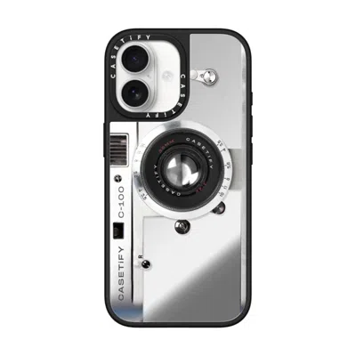 Casetify Iphone 17 Case Silver On Black Mirror Case Magsafe Compatible  Camera Case - Retro