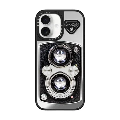 Casetify Iphone 17 Case Silver On Black Mirror Case Magsafe Compatible  Camera Case - Vintage  In Neutral