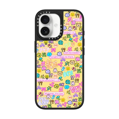 Casetify Iphone 17 Case Silver On Black Mirror Case Magsafe Compatible  Emoji Paradise