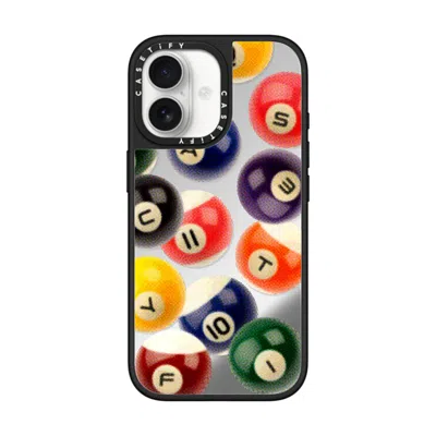 Casetify Iphone 17 Case Silver On Black Mirror Case Magsafe Compatible  Sport Billiard