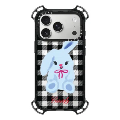 Casetify Iphone 17 Pro Case Black Bounce Case Magsafe Compatible  Animal,cartoon Bunny With Plaid