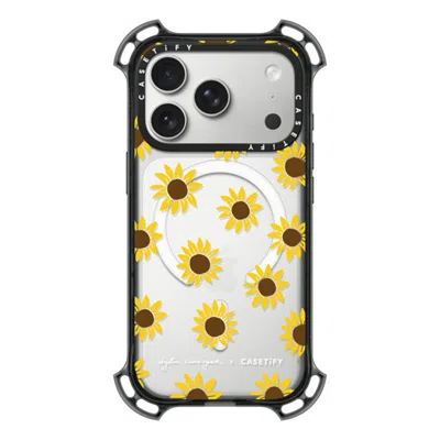 Casetify Iphone 17 Pro Case Black Bounce Case Magsafe Compatible  Secret Sunflower