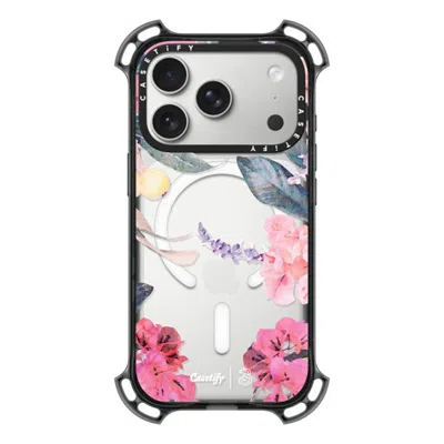 Casetify Iphone 17 Pro Case Black Bounce Case Magsafe Compatible  Spring Design #2 - Floral Garden