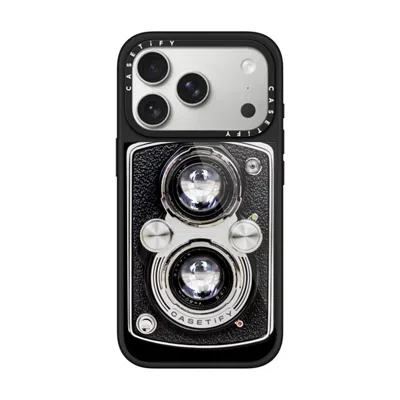 Casetify Iphone 17 Pro Case Black Glaze Case Magsafe Compatible  Camera Case - Vintage  In Pink