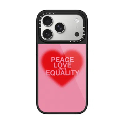Casetify Iphone 17 Pro Case Black Glaze Case Magsafe Compatible  Peace Love And Equality