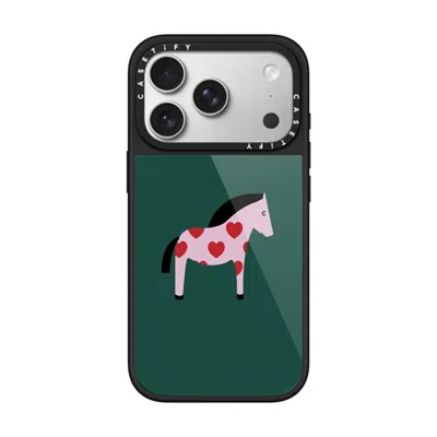 Casetify Iphone 17 Pro Case Black Glaze Case Magsafe Compatible  Pony With Red Heart - Mossy Mystery