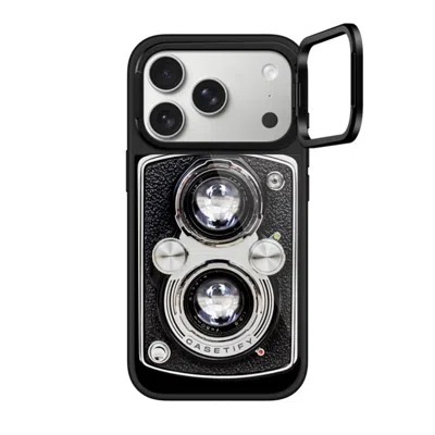 Casetify Iphone 17 Pro Case Black Glaze Ring Stand Case Magsafe Compatible  Camera Case - Vintage  In Purple