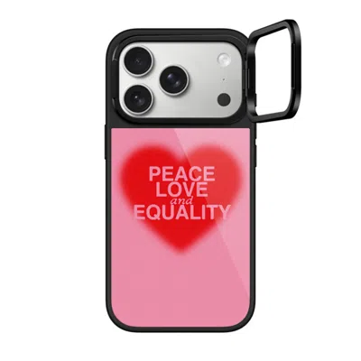 Casetify Iphone 17 Pro Case Black Glaze Ring Stand Case Magsafe Compatible  Peace Love And Equality