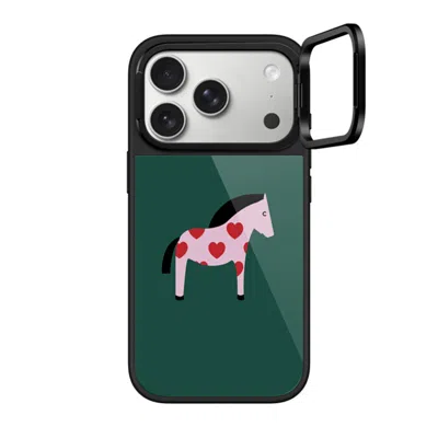 Casetify Iphone 17 Pro Case Black Glaze Ring Stand Case Magsafe Compatible  Pony With Red Heart - Mossy Myste