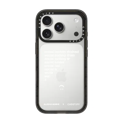Casetify Iphone 17 Pro Case Black Impact Case  Alisha Marie Social Battery Case