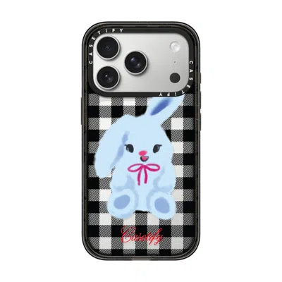 Casetify Iphone 17 Pro Case Black Impact Case  Animal,cartoon Bunny With Plaid