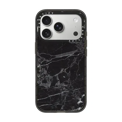 Casetify Iphone 17 Pro Case Black Impact Case  Black Marble