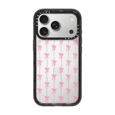 Casetify Iphone 17 Pro Case Black Impact Case  Cottagecore Ballet Stripes