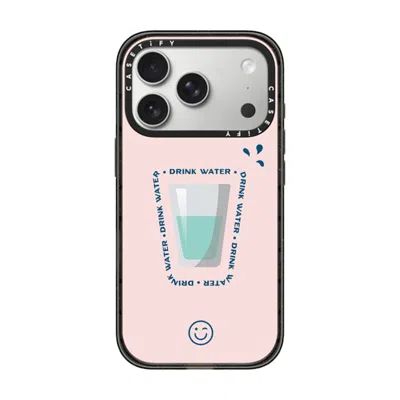 Casetify Iphone 17 Pro Case Black Impact Case Magsafe Compatible  Hydrate Then Dominate  In Pink