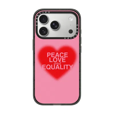 Casetify Iphone 17 Pro Case Black Impact Case  Peace Love And Equality