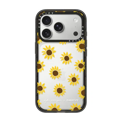 Casetify Iphone 17 Pro Case Black Impact Case  Secret Sunflower