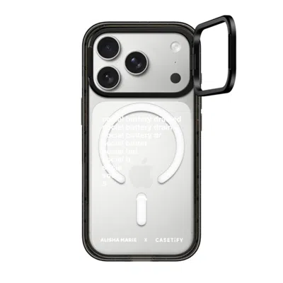 Casetify Iphone 17 Pro Case Black Impact Ring Stand Case Magsafe Compatible  Alisha Marie Social Battery Case