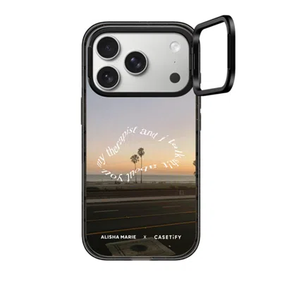 Casetify Iphone 17 Pro Case Black Impact Ring Stand Case Magsafe Compatible  Alisha Marie Sunsets & Therapy C