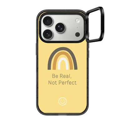 Casetify Iphone 17 Pro Case Black Impact Ring Stand Case Magsafe Compatible  Be Real, Not Perfect  In Pattern