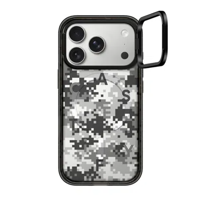 Casetify Iphone 17 Pro Case Black Impact Ring Stand Case Magsafe Compatible  Pattern Gray Camo