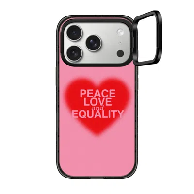 Casetify Iphone 17 Pro Case Black Impact Ring Stand Case Magsafe Compatible  Peace Love And Equality