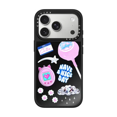 Casetify Iphone 17 Pro Case Black On Black Mirror Case Magsafe Compatible  Y2k Collage