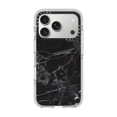 Casetify Iphone 17 Pro Case Clear Impact Clear Case Magsafe Compatible  Black Marble  In Transparent