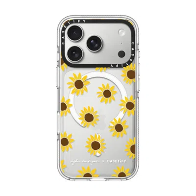 Casetify Iphone 17 Pro Case Clear Impact Clear Case Magsafe Compatible  Secret Sunflower  In Transparent