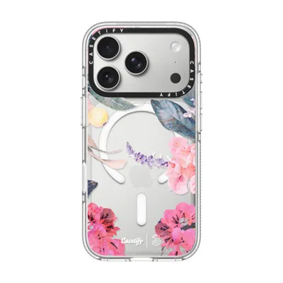 Casetify Iphone 17 Pro Case Clear Impact Clear Case Magsafe Compatible  Spring Design #2 - Floral Garden Case In Transparent